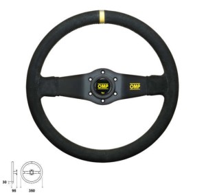 kierownica OMP RALLY SCAMOSCIATO BLACK