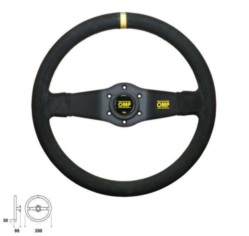 kierownica OMP RALLY SCAMOSCIATO BLACK