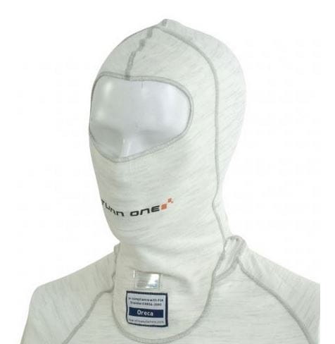balaklawa jednootworowa Turn One CARBONE White (FIA)