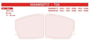klocek hamulcowy CARBONE LORRAINE 5004W50T17 RC8R