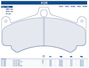 klocek hamulcowy CARBONE LORRAINE 4126 RC8R