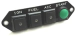 Panel przełącznika 4W Cartek PDM (czarny + start