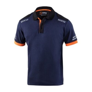 koszulka polo SPARCO TECH - granatowo-pomarańczowa