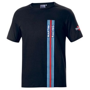 t-shirt SPARCO MARTINI RACING BIG STRIPES - czarny