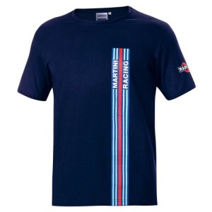 t-shirt SPARCO MARTINI RACING BIG STRIPES - granatowy