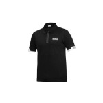 koszulka polo SPARCO ZIP - czarna