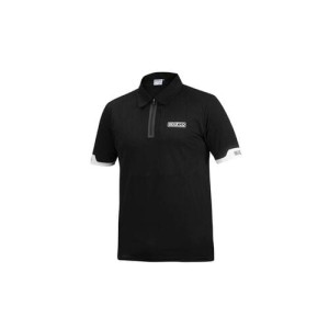 koszulka polo SPARCO ZIP - czarna