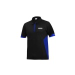 koszulka polo SPARCO ZIP - czarno-niebieska