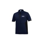 koszulka polo SPARCO ZIP - granatowo-czarna