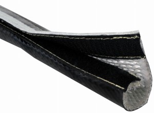 dzielona osłona B-G Racing SILICONE HEAT SHIELD SLEEVE VELCRO