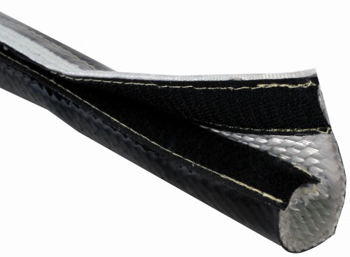 dzielona osłona B-G Racing SILICONE HEAT SHIELD SLEEVE VELCRO