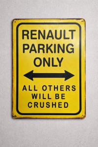 znak RENAULT PARKING ONLY