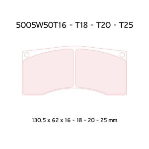 klocek hamulcowy Carbon Lorraine 5005W50T16 RC6