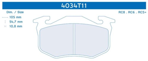 klocek hamulcowy Carbon Lorraine 4034 RC5