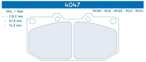 klocek hamulcowy Carbon Lorraine 4047RC5