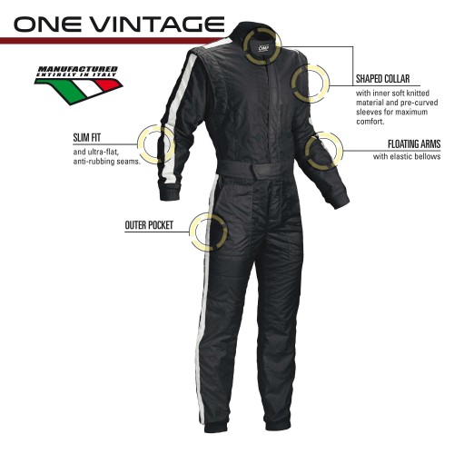kombinezon OMP ONE Vintage black
