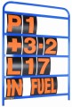 tablica informacyjna STANDARD B-G Racing (zestaw) - niebieska