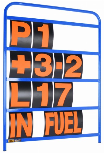 tablica informacyjna STANDARD B-G Racing (zestaw) - niebieska