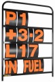 tablica informacyjna STANDARD B-G Racing (zestaw) - czarna