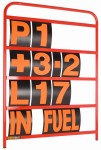 tablica informacyjna STANDARD B-G Racing (zestaw) - czerwona