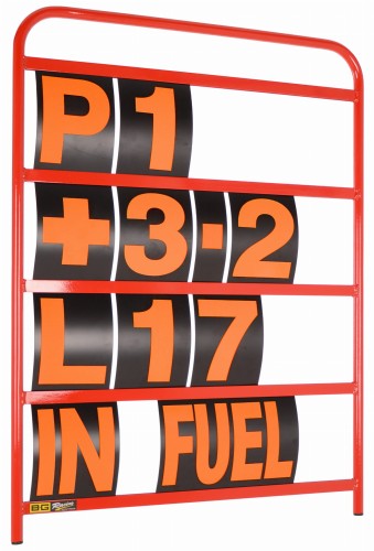 tablica informacyjna STANDARD B-G Racing (zestaw) - czerwona